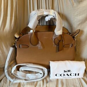 NEW COACH Soft Empire Carryall Bag 40- Honey Brown/Brass